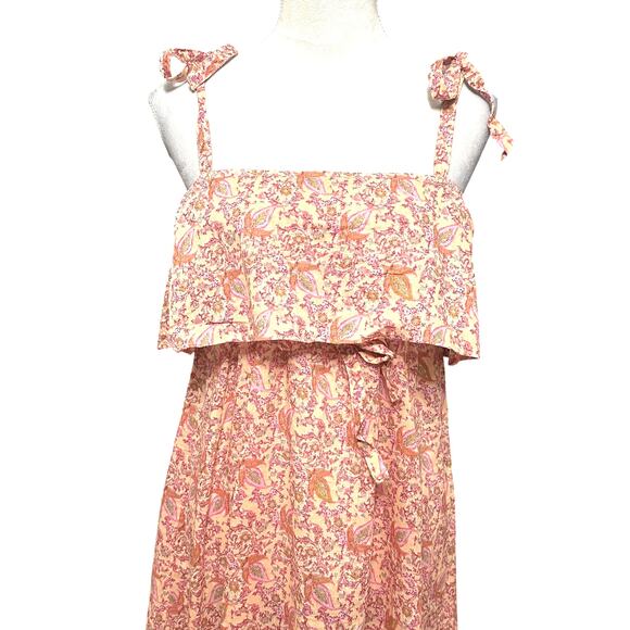 Free People Babydoll Maxi Dress Square Neck Sleeveless Rose Pink Women's S NWT - Picture 3 of 10